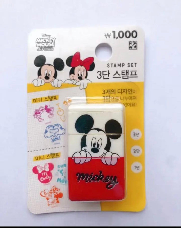 Mickey Mouse Stamp Set (3 in 1 stamps)