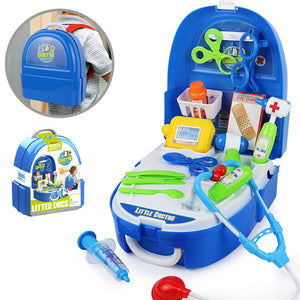 Children Play 18pcs Doctor kit Simulation Pretend Toys Kids Backpack