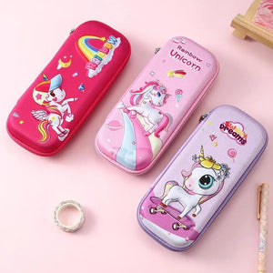 Cartoon 3D Pencil Box Children's Gift for Boys and Girls Large Capacity Study Pencil Bag Stationery Box