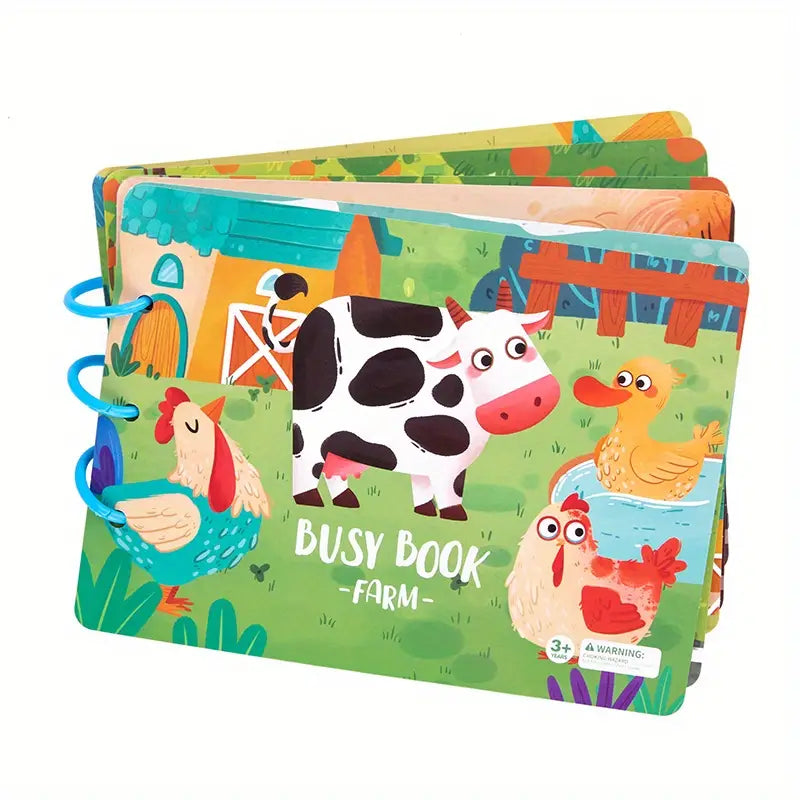 Engage Your Child's Imagination With This Montessori Busy Book Set - Busy Book Farm Themed Learning Toys!